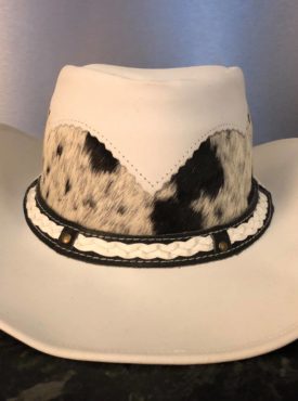 Skinn Cowboy Hats med ku skinn